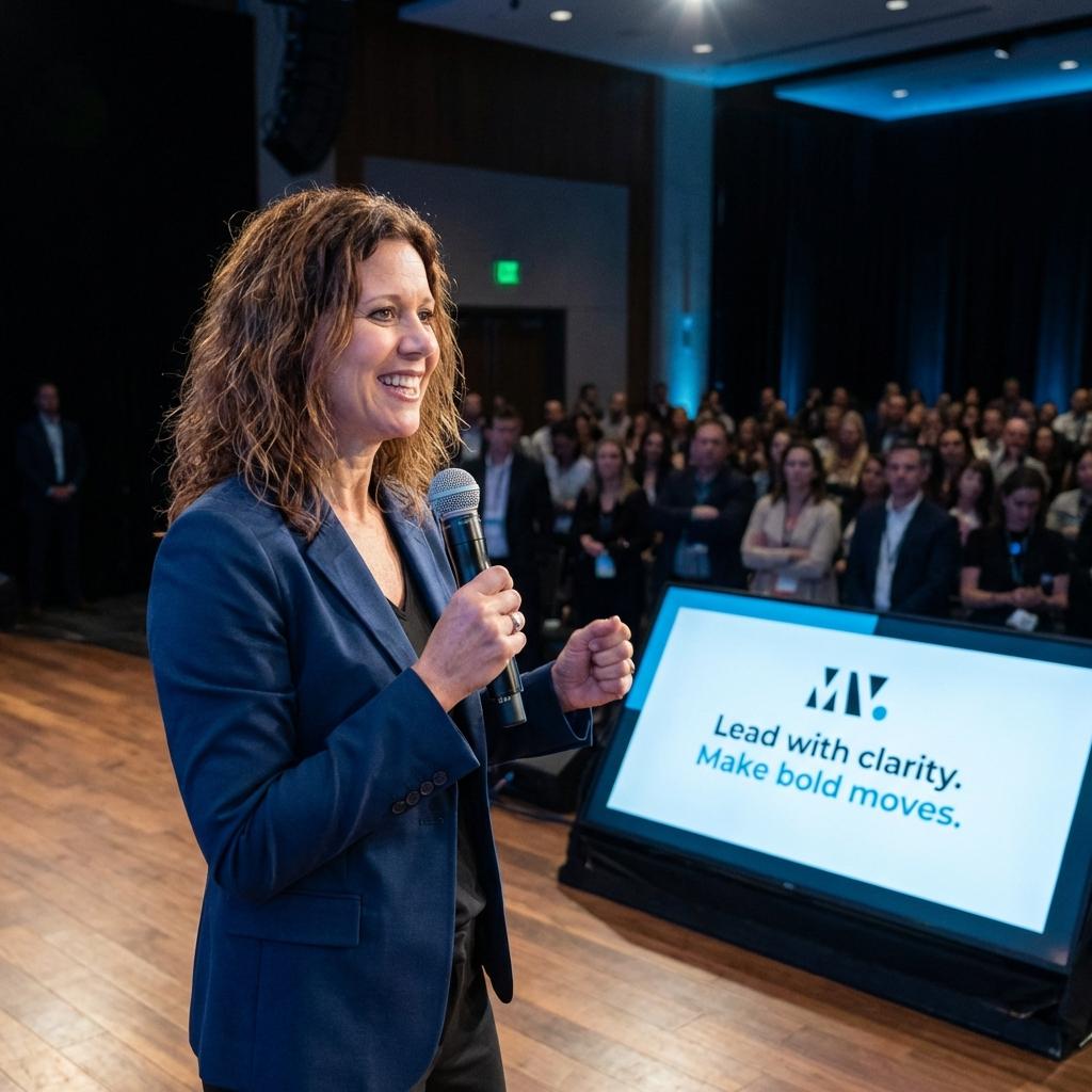 Molly Varangkounh delivering a keynote